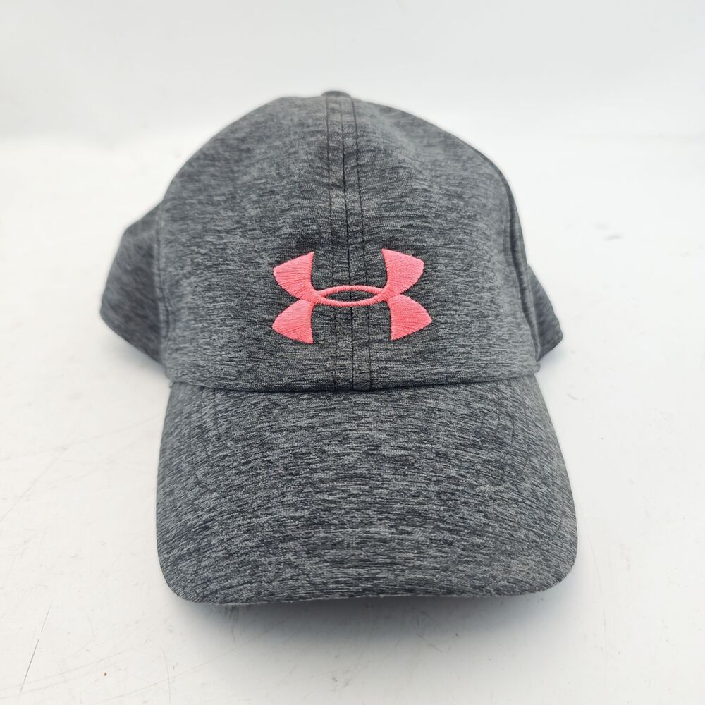 Under Armor Ladies Baseball Cap Gray Strap Back Pink
